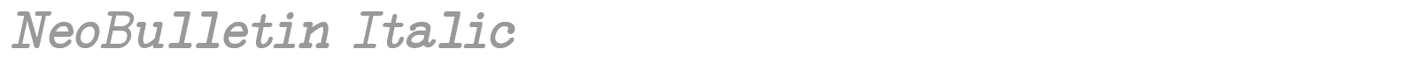 NeoBulletin font preview